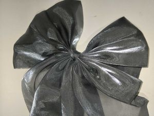 Elegant Silver Bow Hair Clip