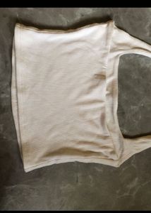 white halter neck top