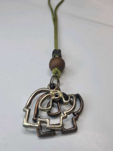 Faux Leather Elephant Statement Necklace