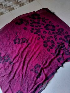 Vibrant Floral Print Saree
