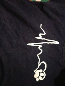 Cute Paw Print Heartbeat T-Shirt