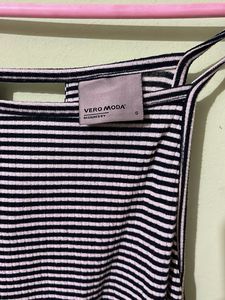 Striped Sleeveless Midi Dress