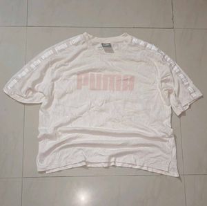 Puma Pastel Pink Logo T-Shirt