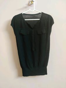 🔥BUY1GET1🔥Women's Solid Black Cardigan Sleeveles