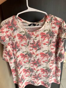 Floral Print Short Sleeve Top