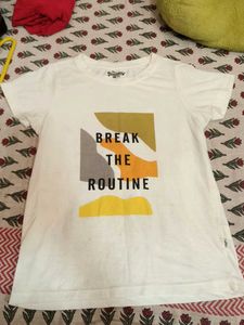 White Graphic T-Shirt - Break The Routine