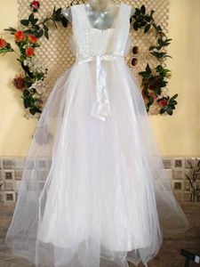 🔥 MEGA SALE 🔥Elegant White Bridal Gown