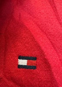 Tommy Hilfiger Red Zip-Up Hoodie