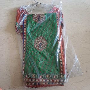 Bandini Print Pure Satin Silk Zari Saree wt Blouse