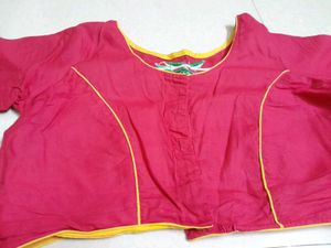 Buy 1 Get one free pink Embroidered Blouse