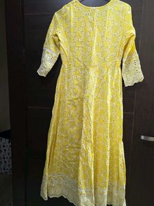 🐤Beautiful Yellow 3 Piece Anarkali Set🐤