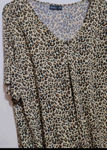 Brown Multi Printed Top For 46 Bust