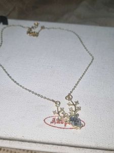Delicate Deer Antler Necklace with Crystal
