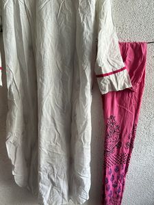 Flawless Set Of 2- Cotton Kurti+ Leggings