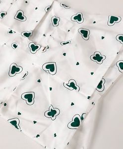 White Heart Print Cord Sets
