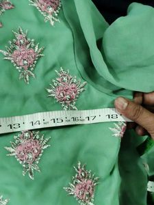 Elegant Sea Green Ethnic Gown