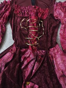 Princess Renaissance Dress with Gold Accents