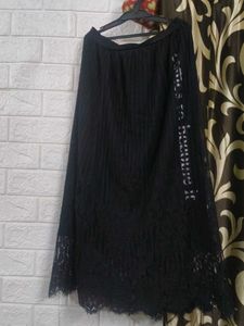 Elegant Black Lace Skirt