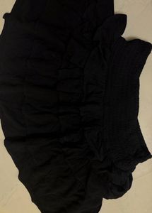 Black Bershka Mini ruffled skirt