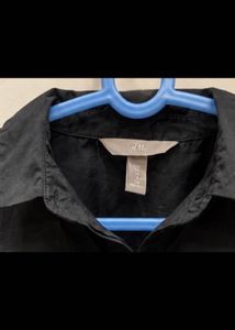 Classic Black Long-Sleeve Button-Up Shirt