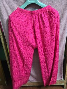 Vibrant Pink Printed Palazzo Pants