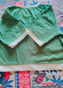 Casual Green Cropped Top