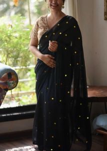 Suta Original black sequin saree