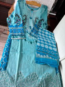 Beautiful Blue Kurta Set with Dupatta