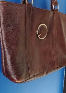 Classic Brown Leather Tote Bag