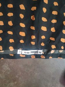 Roadster Black Printed Puff Sleeves Top