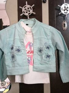 Kids Denim Jacket and T-shirt Set