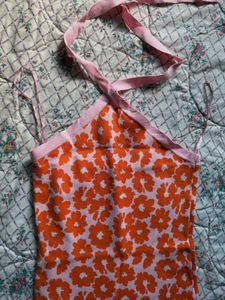 🌼Pinteresty Floral Halter Mini Dress🧡