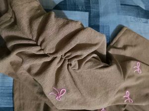 Cute Brown Bow Print Top