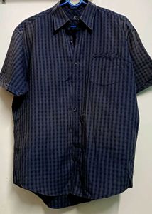 Men's Checked Casual Shirt - Blue