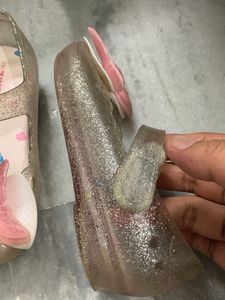 Sparkly Glitter Bow Jelly Shoes