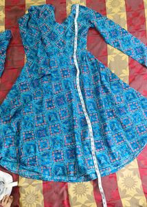 Beautiful Blue Bandhani Kurta Set