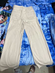 Stylish Wide Leg Beige Trousers
