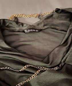 Chic Chain Strap Ruched Mini Dress