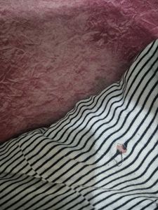 Black Top and Striped Skirt Dress