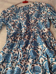Beautiful Blue Floral Print Kurta