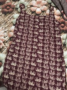 Maroon Elephant Print Ethnic short kurti
