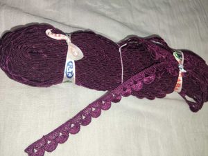 Sparkling Purple Lace Trim