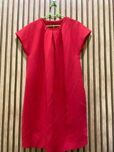 Vibrant Red Cap Sleeve Dress