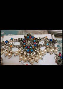 Ethnic Peacock Choker Necklace Set