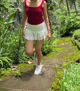 White Lace Mini Skirt