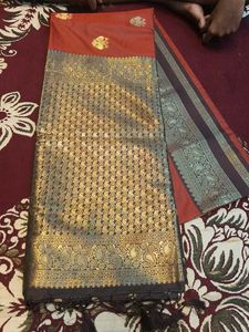 Elegant Chocolate with Gold Motifs Saree