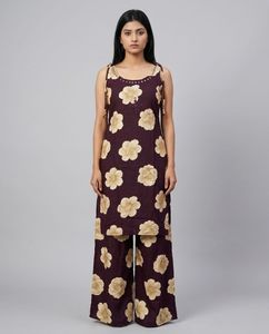 Floral Print Kurta and Palazzo Set