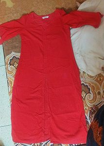 Red Cotton Kurti