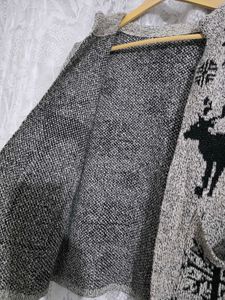 Cozy Reindeer Knit Cardigan