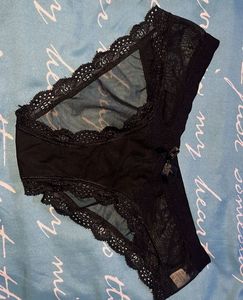 Black Lace Trimmed Panties